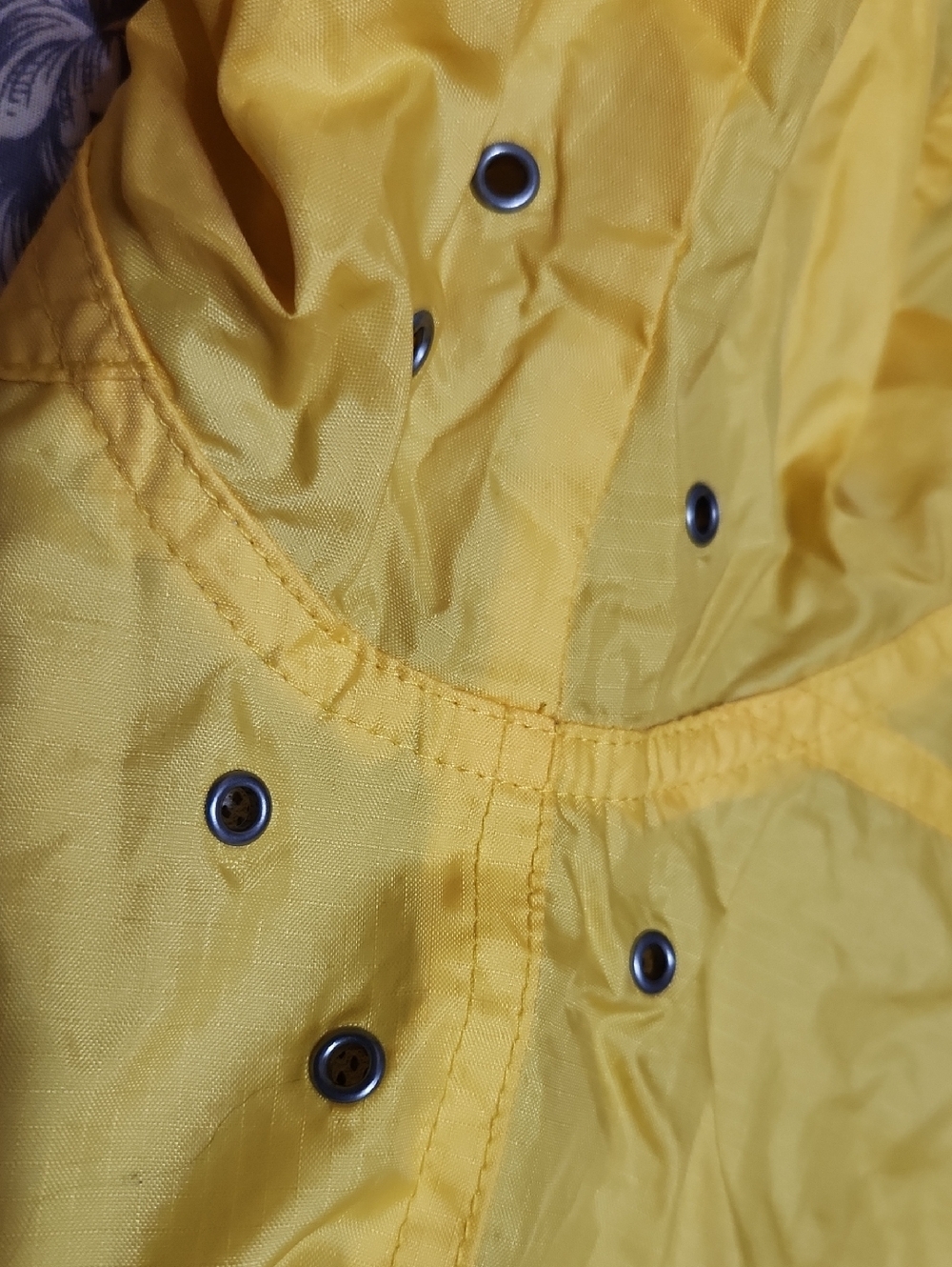 GAP Hooded Anorak Bright Yellow Pullover Windbreaker Rain Jacket (M), VTG Y2K - Picture 11 of 15
